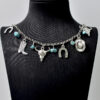 Wholesale Retro Western Cowboy Jewelry Set Vintage Turquoise Bull Head Boot Pendant Necklace Bracelet Fashion Accessory
