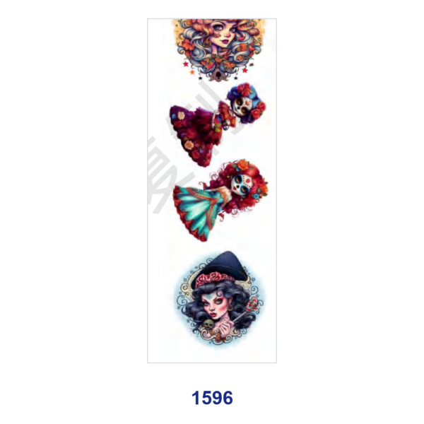 oly-8a79df6381fad29c89cdef4060d621b5 Wholesale 2/8/16pcs Halloween Sugar Skull Gothic Witch Lady Print Pen and Bookmark Stickers UV DTF Wraps OLY Exclusive