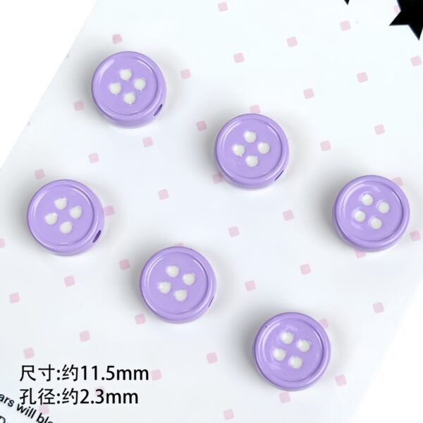 oly-8a84f7ce16196cd2fdda48fe10fc7408 Wholesale Cute Button Pattern Acrylic Beads for DIY Necklace Bracelet Phone Chain Making