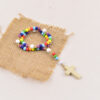 Wholesale Trendy Bohemian Colorful Cross Pendant Necklace Alloy Chain Jewelry Accessory For Everyday Wear