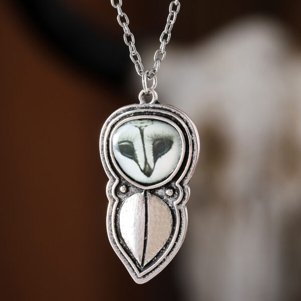 Wholesale Stylish Hip Hop Punk Owl Pendant Necklace Retro Antique Silver Finish Jewelry Accessory For Resale