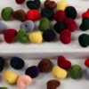 oly-8ba3cb90a33bbbec755b8d1fe8af3d72 Wholesale Flocked Heart Acrylic Beads - Chic DIY Jewelry Accessory for Everyday Wear, Phone Charm Craft Supply