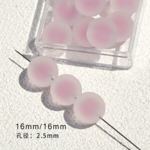 02-light pink / Size is about 12mm, hole diameter is about 2.9mm (sold by the piece)