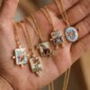 oly-8bc4ec16a199a10e7569ba51f94258d1 Wholesale Stylish Electroplating Copper Zircon Bow And Arrow Pendant Necklace Trendy Cupid Design Layering Jewelry Gift For Resale