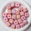 oly-8c09520714eeadece7d567c5e847aba1 Wholesale HandPainted Acrylic Macaron Donut Beads Square Straight Hole Loose Beads for DIY Jewelry Making Trendy Fashion Accessory