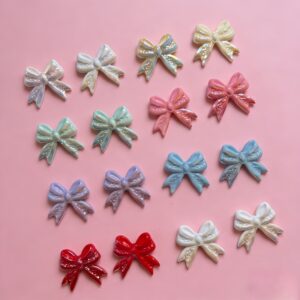 Wholesale Vintage Bow Light Green Acrylic Loose Beads for DIY Jewelry Phone Chain Fashion Accessory Boutique