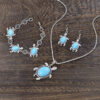 Wholesale Bohemian Turtle Earrings And Necklace Set Turquoise Layered Jewelry Gift Chic Vacation Style Accessory