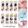 oly-8cd105d86eaffd4c33b8b45c47f787a5 Wholesale 2/8/16pcs Halloween Dark Girl Pumpkin Witch Print Pen and Bookmark Stickers UV DTF Wraps