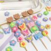 oly-8ce6fd6aa6ee741997786ee6b7c8a993 Wholesale Cartoon Macaron Candy Flower Bear Acrylic Beads DIY Necklace Bracelet Jewelry Making Party Gift