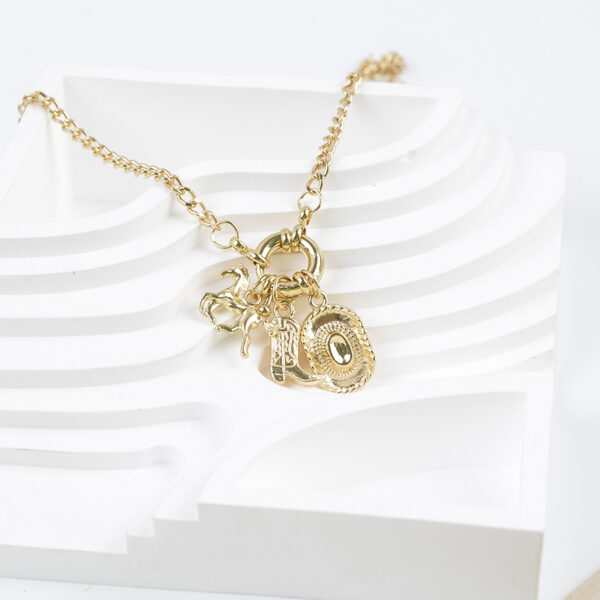 oly-8cf16c013d6be4fe630275d5773c4ccb Wholesale Trendy Western Cowboy Theme Necklace And Bracelet Set With Horse Boots Hat Pendants Zinc Alloy Jewelry For Gift And Everyday Wear