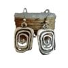 Wholesale Retro Spiral Hollow Square Alloy Earrings Chic Geometric Moon Design Jewelry Accessory For Party Wear