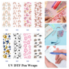Wholesale 2/8/16pcs Rainbow Cactus Butterfly Floral Ghost Eye Print Pen and Bookmark Stickers UV DTF Wraps OLY Exclusive