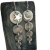 Wholesale Retro Bohemian Sun Moon Long Drop Earrings Asymmetric Alloy Metal Disc Earrings Fashion Accessory For Women Gift Idea