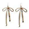 oly-8d4322dd99be57df0699dcf7c6623dcf Wholesale Chic Bow Earrings Silver Tone Electroplated Copper Party Wear Jewelry Accessory