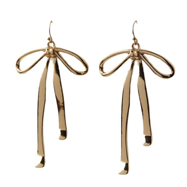 oly-8d4322dd99be57df0699dcf7c6623dcf Wholesale Chic Bow Earrings Silver Tone Electroplated Copper Party Wear Jewelry Accessory