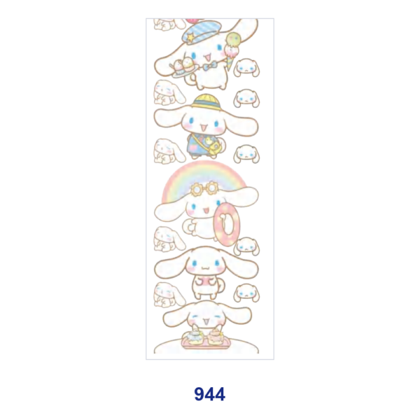 Wholesale 2/8/16pcs Cute Cartoon Doll Motorcycle Cat Bear Rose Text Print Pen and Bookmark Stickers UV DTF Wraps OLY Exclusive