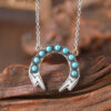 oly-8d68b74ae371fe2a2da09a811718023c Wholesale Bohemian Turquoise Necklace Ancient Silver Zinc Alloy Wheat Ear Lightning Pendant Everyday Fashion Jewelry Accessory
