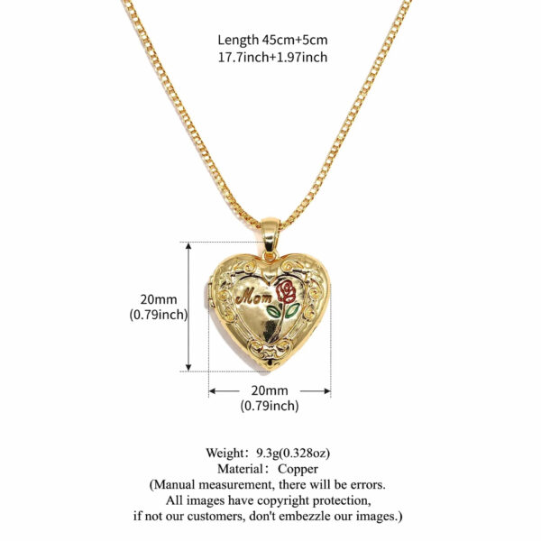 oly-8d6a38cc35222b0c8da3fa8cc129603b Wholesale Vintage Heart Locket Necklace Stainless Steel Engraved Floral Design Chic Gift For Everyday Wear