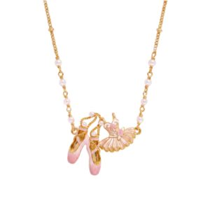 Ballet shoe skirt necklace