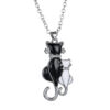 oly-8e2e83b4accdd3e0739cb035fafe0478 Wholesale Black And White Cat Couple Jewelry Set Necklace Brooch Earrings Zinc Alloy Electroplated Trendy Gift For Cat Lovers