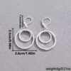 oly-8e7192ac803fb243f89fdf4e0ab7d29a Wholesale Vintage Double Layer Hammered Round Hoop Pendant Earrings For Women Zinc Alloy Gift And Boutique Resale