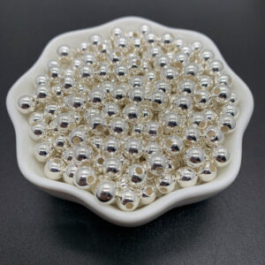 oly-8e829ba921831e0e67c6b6e969ffae5a Wholesale Electroplated Plastic Spacer Beads Silver Round Loose Beads for DIY Bracelet Necklace Jewelry Making Accessory