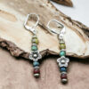 Wholesale Vintage Bohemian Beaded Flower Drop Earrings Alloy Silver Fashion Jewelry Women S Gift