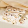 oly-8ec27b21d0435d81eb6aae9ebb0d6818 Wholesale Vintage December Birthstone Zircon Ring Copper Fashion Accessory Gift