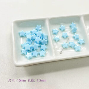 16-light blue stars / See picture for size (sold by piece)