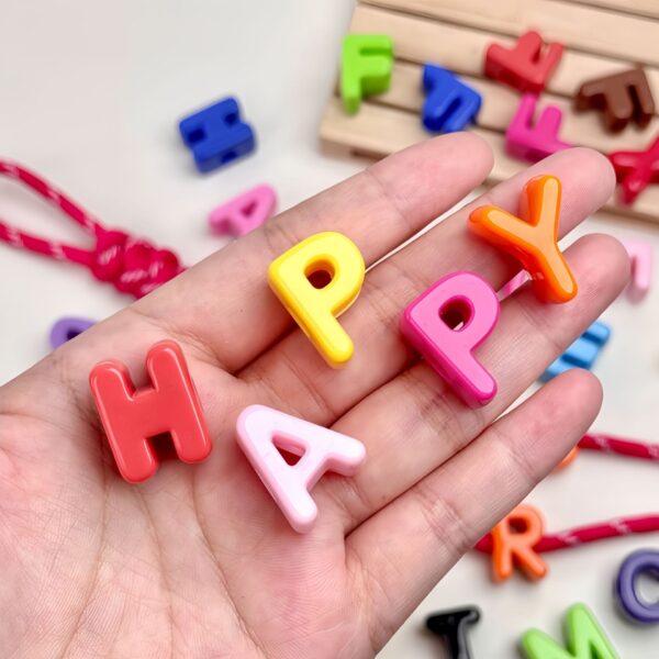 oly-8ef6373fd50dce19261406af6bb9e5e6 Wholesale Colorful Acrylic Alphabet Loose Beads Large Hole DIY Charms for Phone Bag Keychain Making