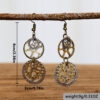 oly-8efac9a16a48d1e1b0163b4eff777d89 Wholesale Steampunk Bronze Gear Drop Earrings Fashion Accessory For Gift Boutique Resale