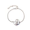 Wholesale Vintage Halloween Heart Couple Hugging Bracelet Silver Metal Fashion Jewelry Accessory