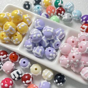 oly-8f0d373434b42d51ef8e73022572ebdd Wholesale Stylish Hand Painted Acrylic Loose Round Beads 16mm Light Blue for DIY Jewelry Making Bracelet Bag Charm and Resale