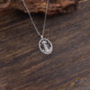 oly-8f292dc86d8213bce83543ab31f94a49 Wholesale Antique Silver Finish Zinc Alloy Oval Witch Pendant Necklace Trendy Jewelry Accessory For Gift And Boutique Resale