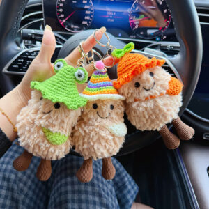Wholesale Plush Cartoon Potato Car Keychain Trendy Cute Bag Charm Birthday Gift Decorative Accessory