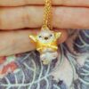 Wholesale Electroplated Copper Fish Pendant Necklace Abstract Glaze Painted Trendy Jewelry Accessory For Boutique Gift Resale