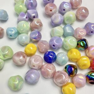 oly-8fb5b49c5a1e24b0ee10992379372b26 Wholesale UV Plated Acrylic Loose Beads Fig Meteorite Irregular Diamond Shape for DIY Phone Charm Car Hanging Craft
