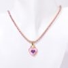 oly-8fe4546177814d15e49b2ffa4e6b1554 Wholesale Stylish Red Zircon Tennis Choker Necklace For Women Titanium Steel Geometric Design Boutique Resale