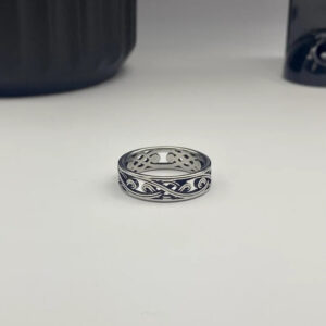 oly-9055ec8166b9a975c3c18ea026cf0721 Wholesale Alloy Viking Rune Openwork Ring Silver Retro Bohemian Women S Jewelry Gift
