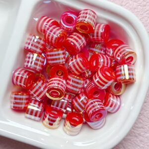 08-red / Size is about 10*9mm, hole diameter is about 4.5mm