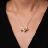 Wholesale Trendy Cute Puppy Pearl Necklace Electroplating Copper Fashion Accessory For Girls Gift Boutique Resale