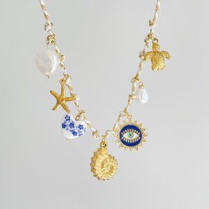 Conch white rope necklace