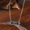 oly-90c452208cb676a820f088a3fce4624f Wholesale Vintage Turquoise Arrow Pendant Necklace With Antique Silver Finish And Geometric Hollow Design A Trendy Jewelry Accessory