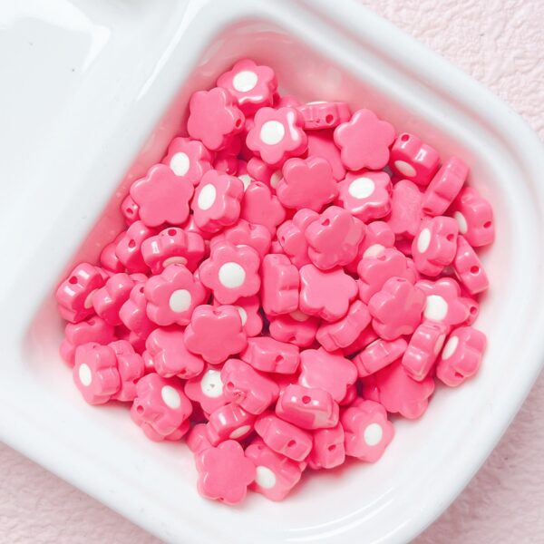 Wholesale Fashion Acrylic Flower Beads, Baking Paint Loose Beads for DIY Phone Strap Bracelet Jewelry Making, Decorative Accessory for Resale