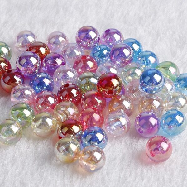 oly-918b2b4b065e35337b87a139f2c95764 Wholesale Acrylic Colorful Transparent AB Coated Round Beads for DIY Jewelry Making, Jewelry Accessory Gift