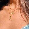 Wholesale Cowboy Boots Cowboy Hat Pendant Necklace Electroplating Copper Pearl Accent Western Fashion Jewelry Boutique Gift