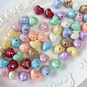 Wholesale UV-Plated Acrylic Butterfly Heart Beads for DIY Phone Chain Keychain Craft Supply
