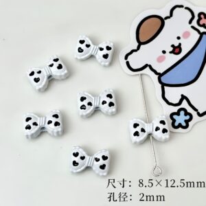 07-white love bow / Sold by the piece