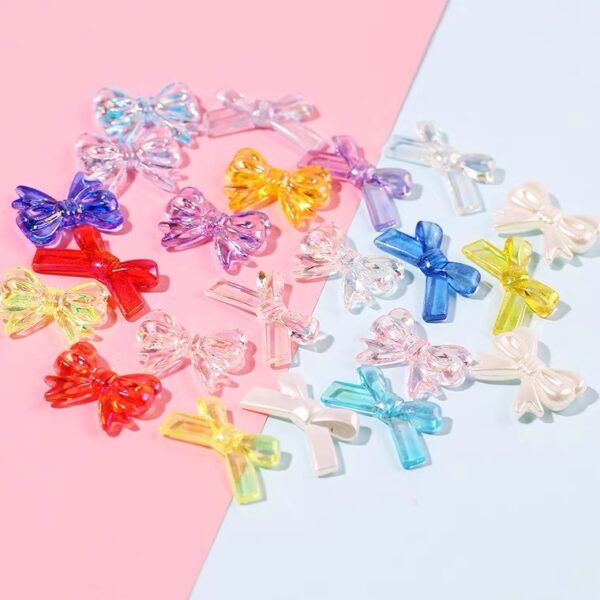oly-923e9c48ffecefb30edd855db95d2f36 Wholesale Trendy Iridescent Bow Tie Beads DIY Craft Supplies for Jewelry Making and Hair Accessories