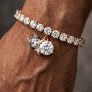 Smiling Probe Husky Round Diamond Bracelet